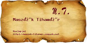 Maszák Tihamér névjegykártya